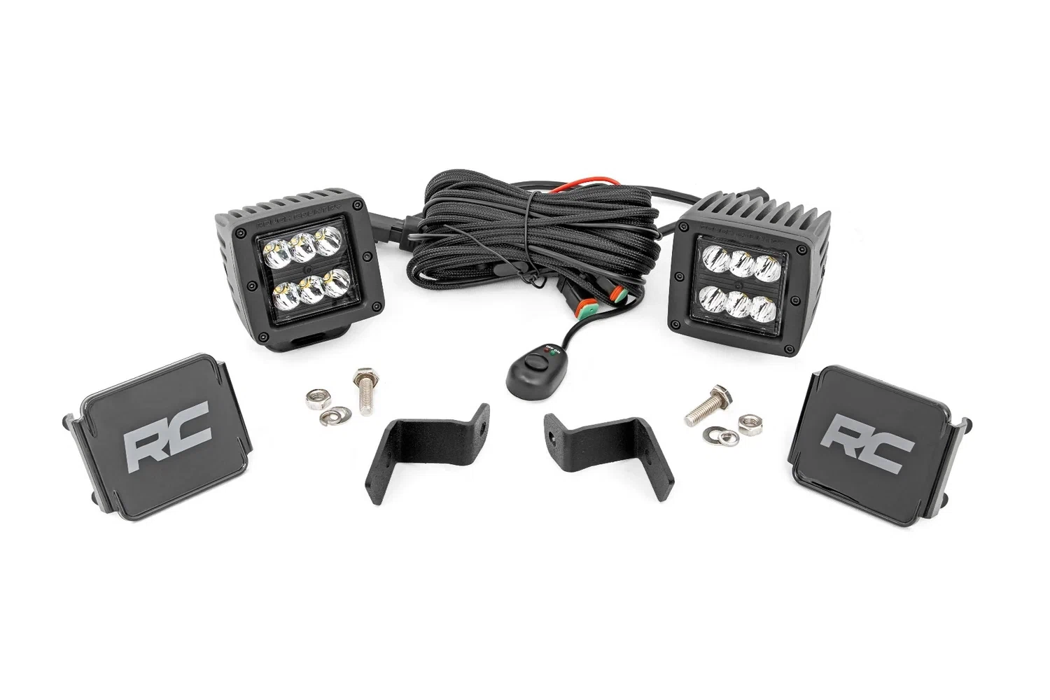 Fits Ford F-150(15-24) LED Light Ditch Mount 2_ Black Pair Spot 71028